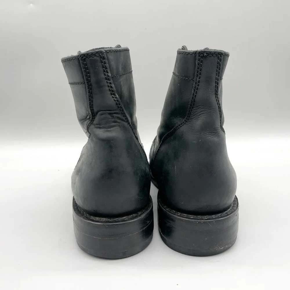 Thursday Boot Co Mens 11 Captain Matte Black Leather Cap Toe Classic Rugged Moto